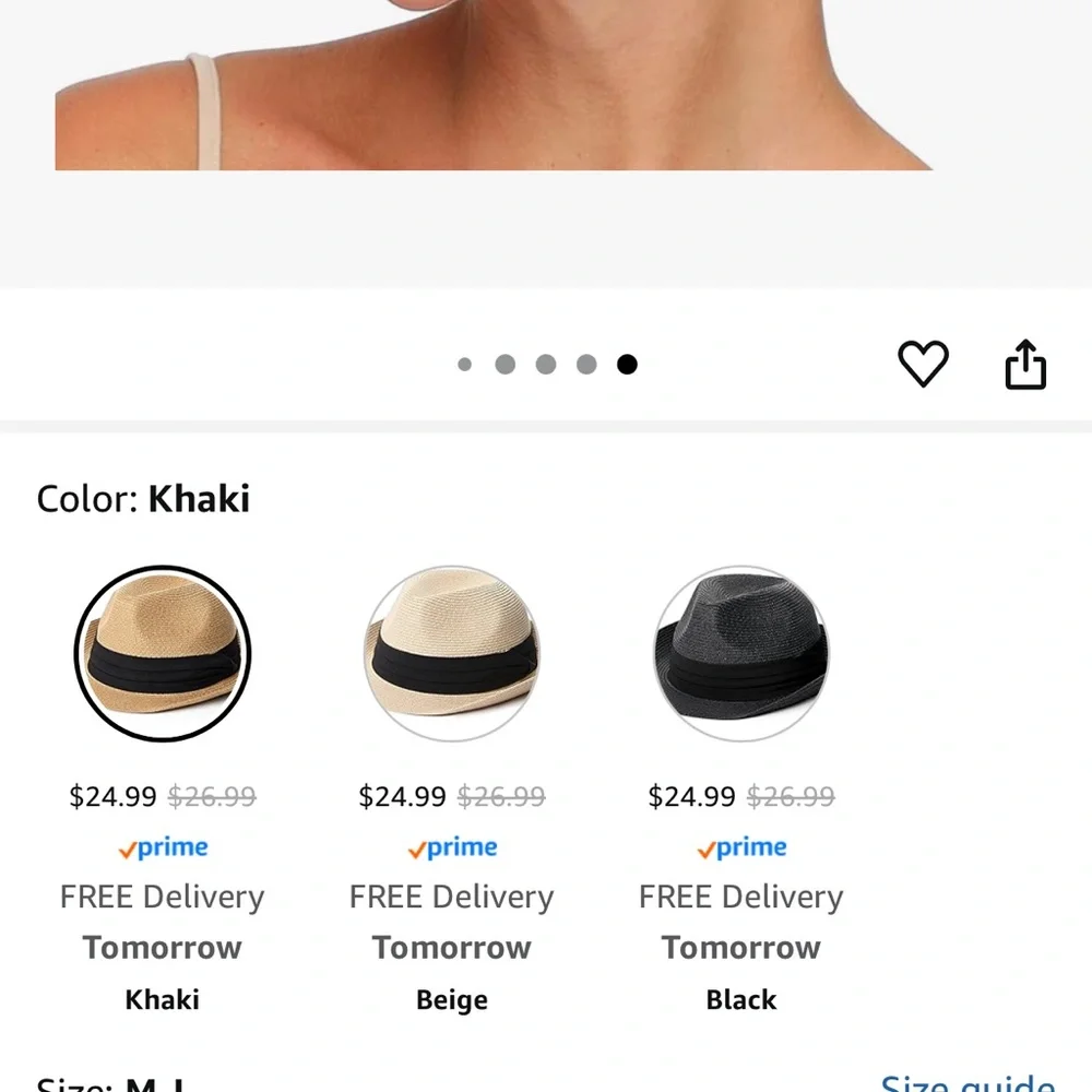 Elegant Tan Fedora with Black Band - Picture 3 of 4